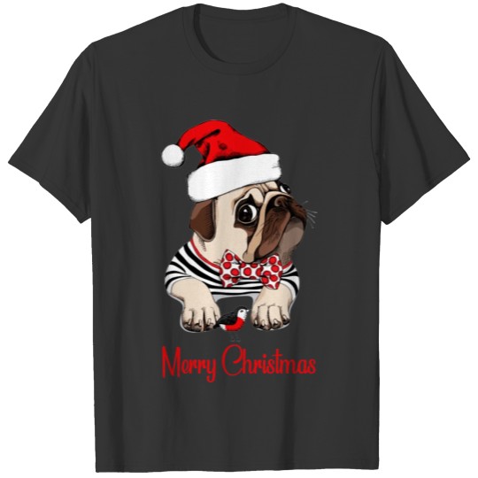 Cute Christmas Dog Merry Christmas Funny T Shirts