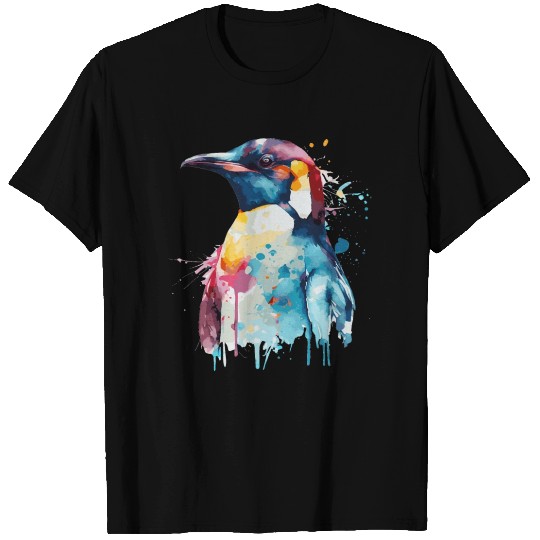 Watercolor Penguin Cute Colorful Penguins Lover T Shirts