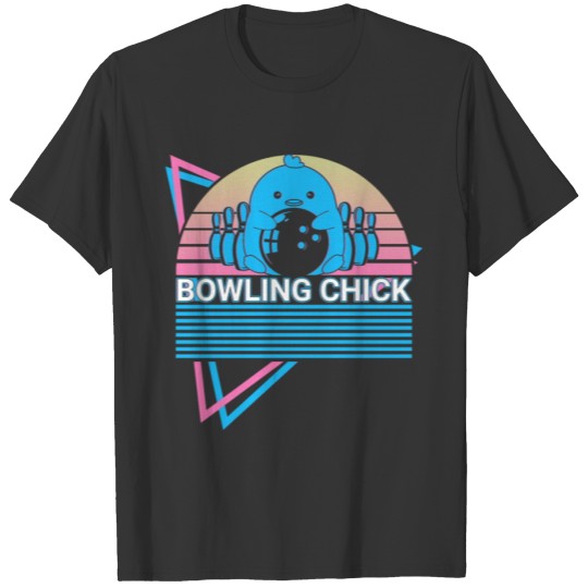 Funny Bowling Girl Bowler Retro T Shirts