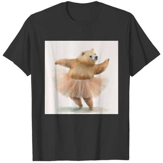 Funny animals - cute bear dancing ballet T Shirts