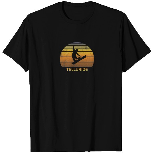 Retro Telluride Colorado Snowboarding Fan T Shirts