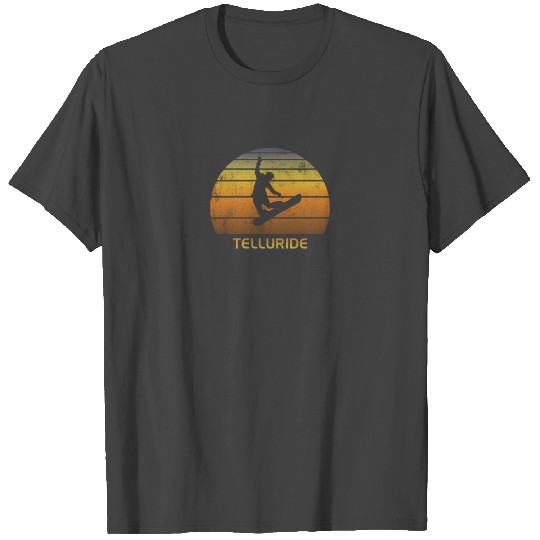 Retro Telluride Colorado Snowboarding Fan T Shirts