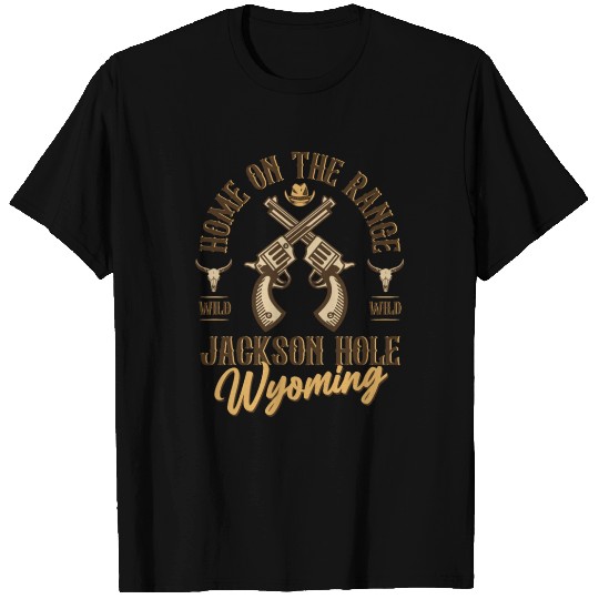Jackson Hole Wyoming wild west town T Shirts