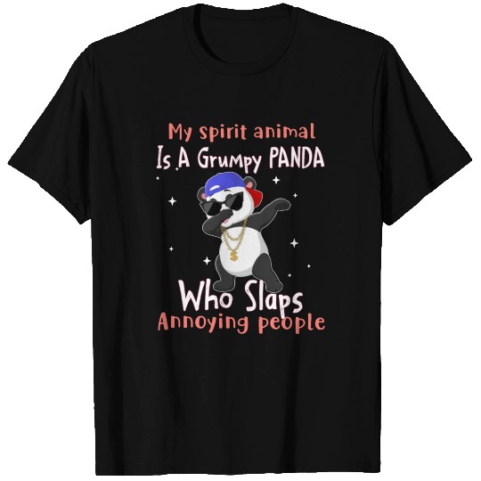 Grumpy Panda Who Slaps Annoying People T Shirts