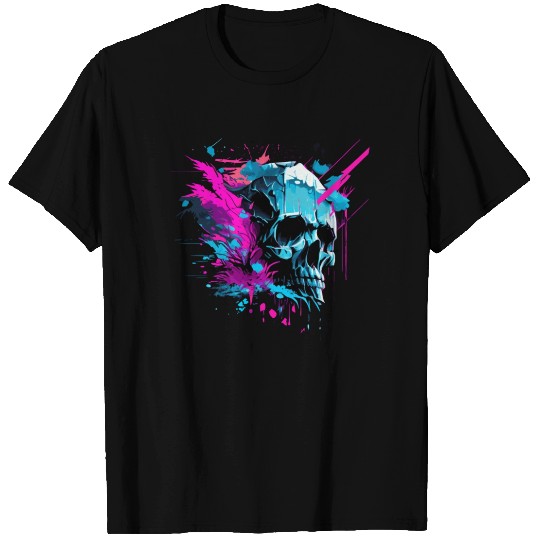 Vaporwave Skull Retro Gothic Punk Urban Streetwear T Shirts