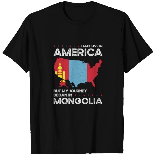 Born Mongolian Mongolia American USA Citizenship T Shirts