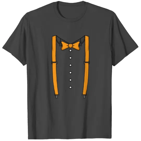 Orange Bow Tie Suspenders Cummerbund Tuxedo Bowtie T Shirts