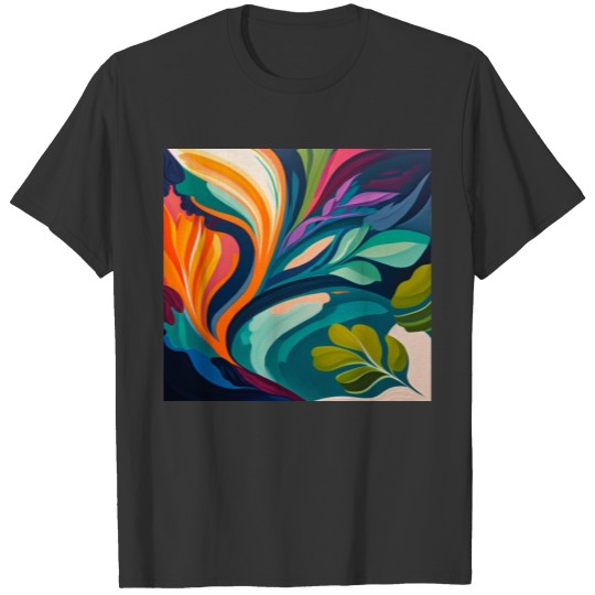 colorful and vibrant abstract painting T Shirts