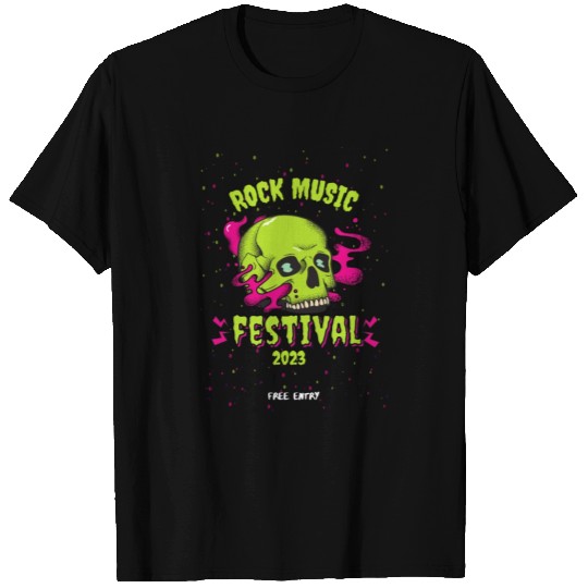 Skull Givin' Raspberry Dk , Rock music T Shirts