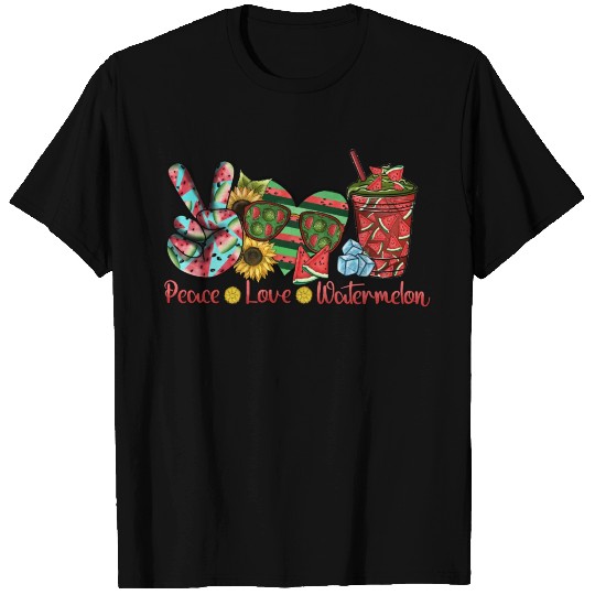 Peace Love Watermelon T Shirts