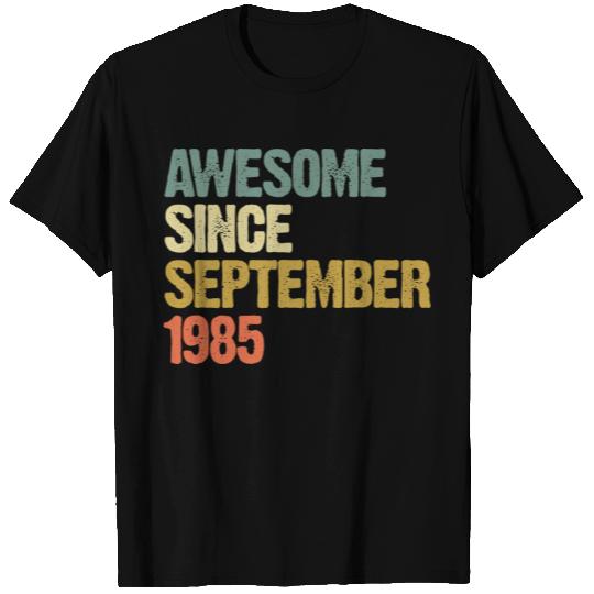 Awesome Since September 1985 Retro Vintage Gift T Shirts
