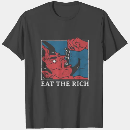 Eat The Rich Satan Devil Goth Punk Grunge Witch V T Shirts