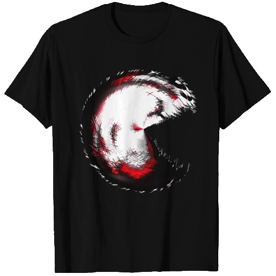 Infernal spiral Pacman-style monster T Shirts