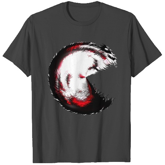 Infernal spiral Pacman-style monster T Shirts