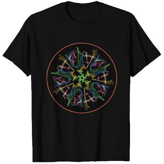 5 Point Rainbow Mandala 1 T Shirts