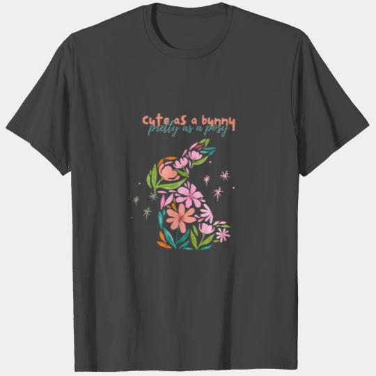 Flower Lover Bunny T Shirts Gift For Easter.