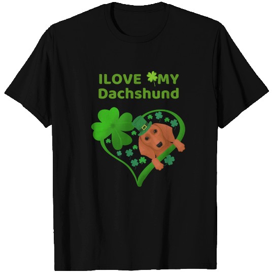 Irish Shamrock St Patrick's Day Dachshund Cool T Shirts