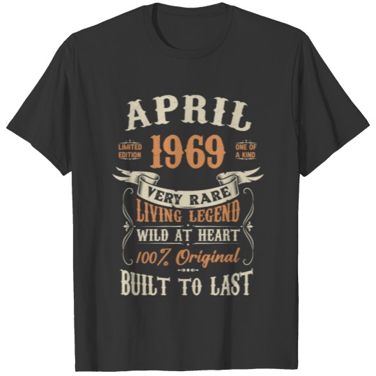 April 1969 Birthday Surprise T Shirts