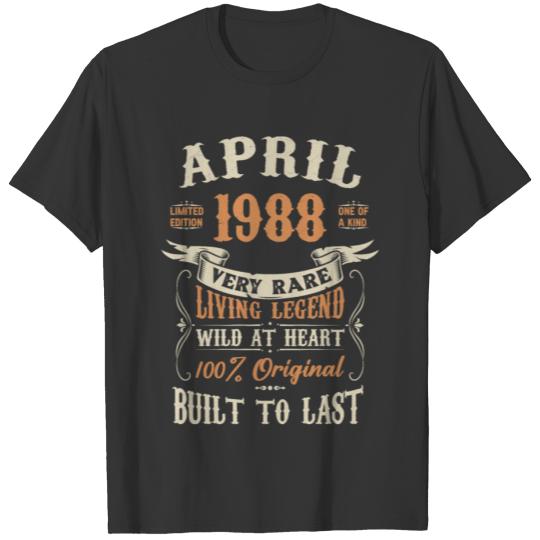 April 1988 Birthday Surprise T Shirts