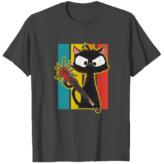 Halloween Retro Cat Vintage Cat T Shirts