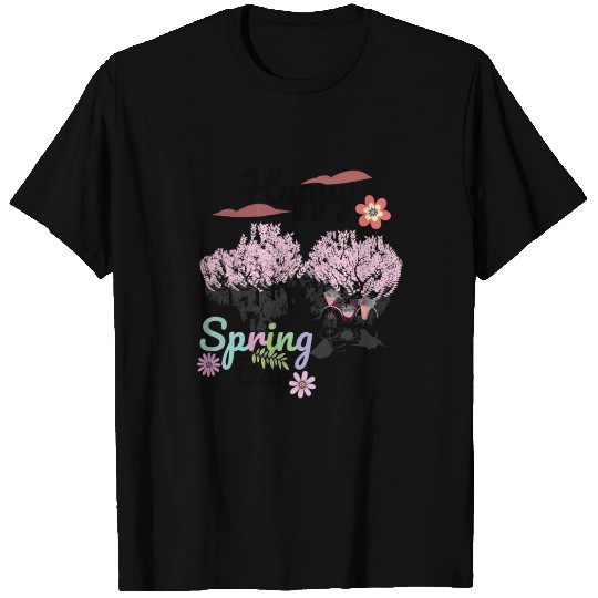 Seasons Greetings for Spring, Happy Spring Graphic T Shirts
