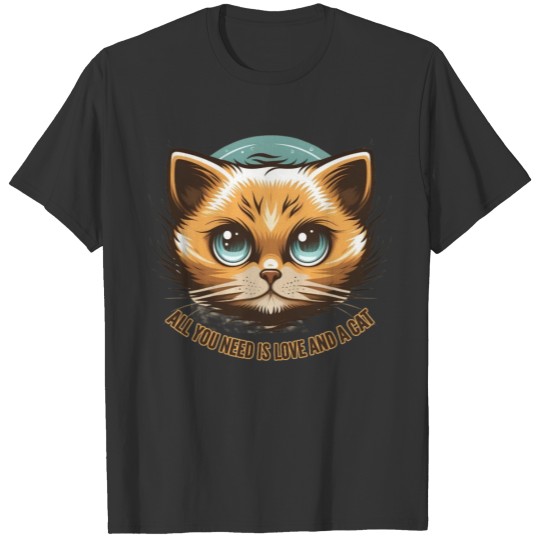 Cat with love - T Shirts