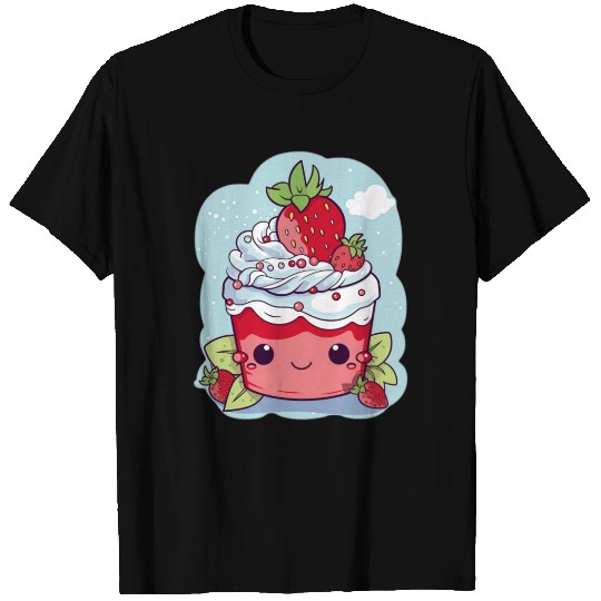 Kawaii Cute Strawberry Sundae T Shirts