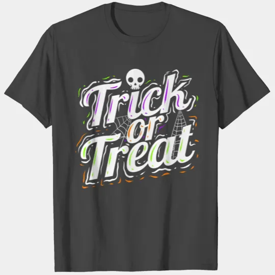 Trick Or Treat Spiderweb Halloween T Shirts