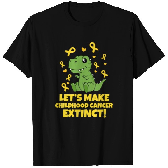 Cute Childhood Cancer Awareness Dinosaur Product T Shirts