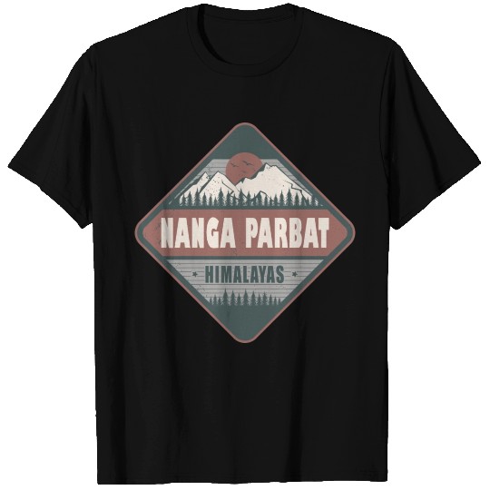 Nanga Parbat Himalayas Vintage Hiking Design T Shirts