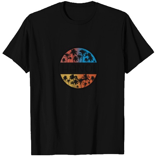 Hanoi Vietnam Palm Tree Stylish Vacation Souvenir T Shirts