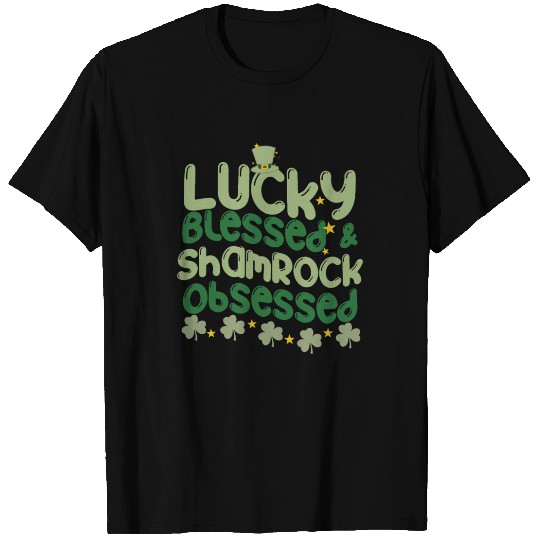 Lucky Blessed & Shamrock Obsessed T Shirts