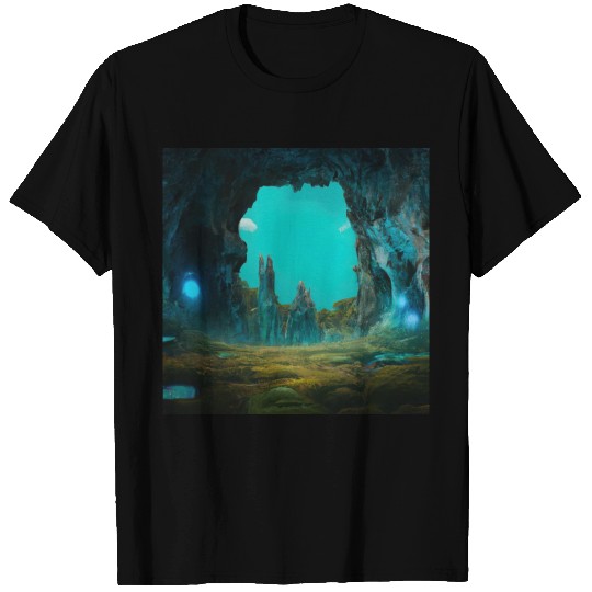 Bioluminescent Underground Landscapes T Shirts