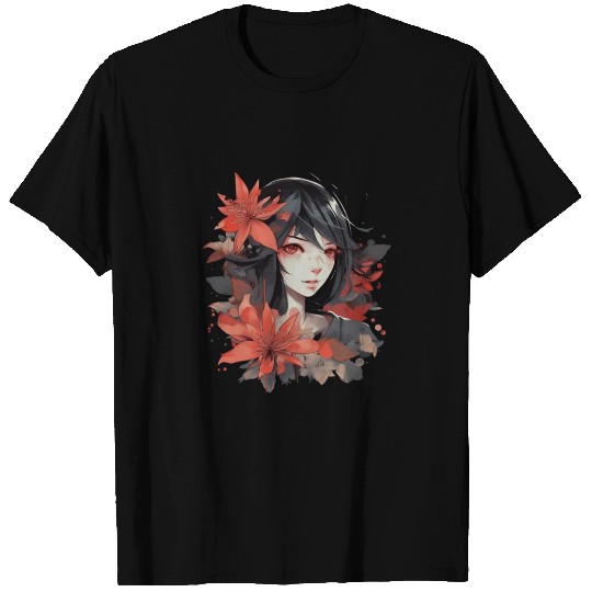 Japanese Spider Lily Soft Anime Aesthetic Flower T Shirts