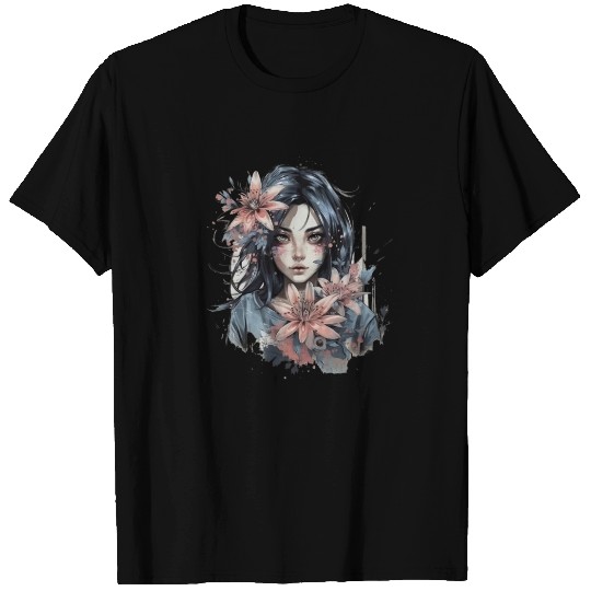 Japanese Spider Lily Soft Anime Aesthetic Flower T Shirts