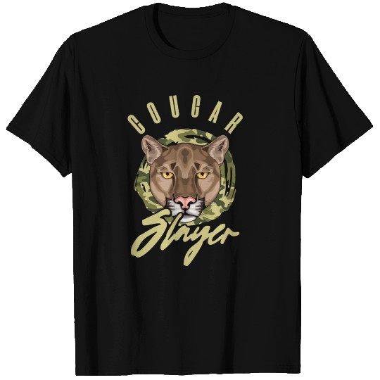 Cougar Slayer Wild Animal Big Cat Cougar Hunter T Shirts