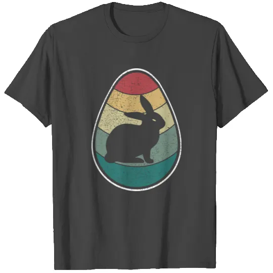 Distressed Vintage Easter Egg Bunny T Shirts