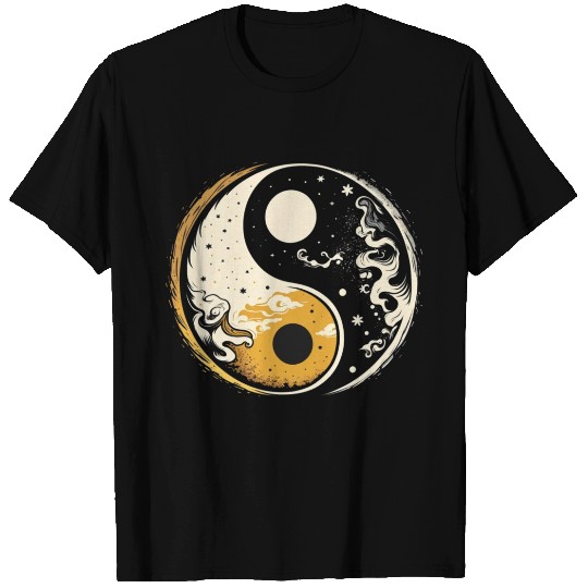 Sun and moon yin yang T Shirts