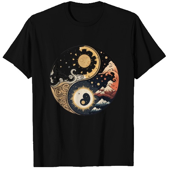 Sun and moon yin yang T Shirts