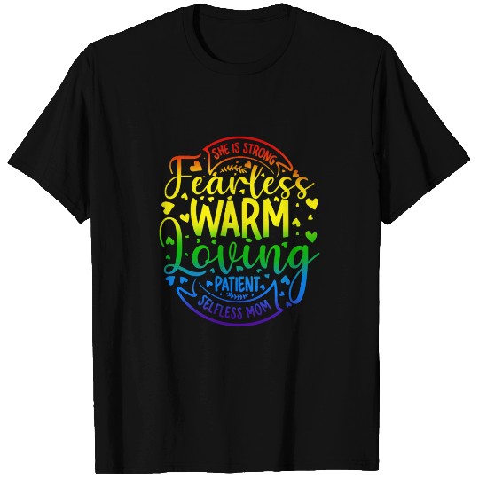 She Is Mom Strong Fearless Warm Loving Patient T Shirts