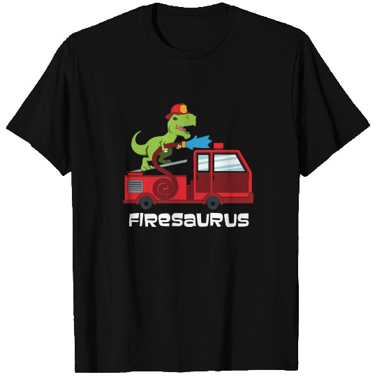 Firesauraus T-Rex Firefighter T Shirts