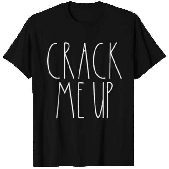 Crack Me Up White Rae Dunn Inspired Minimalist T Shirts