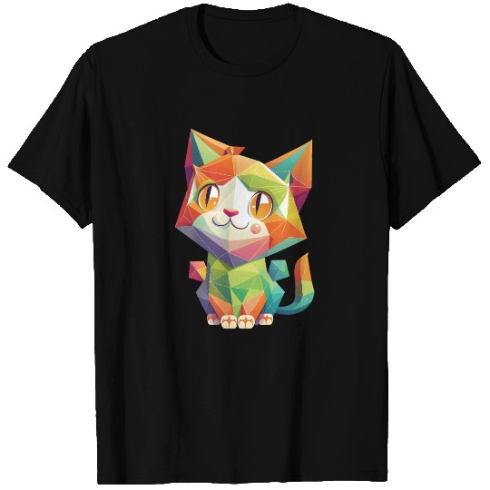 Geometric Cat Funny Cat lover Math T Shirts