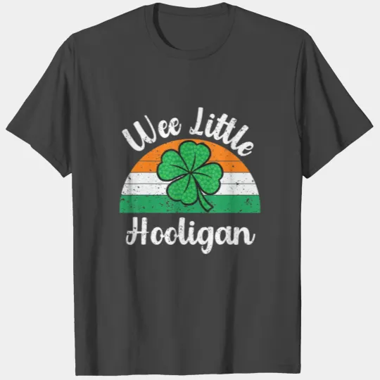St Patricks Day T Shirts Wee Little Hooligan Boy Kid