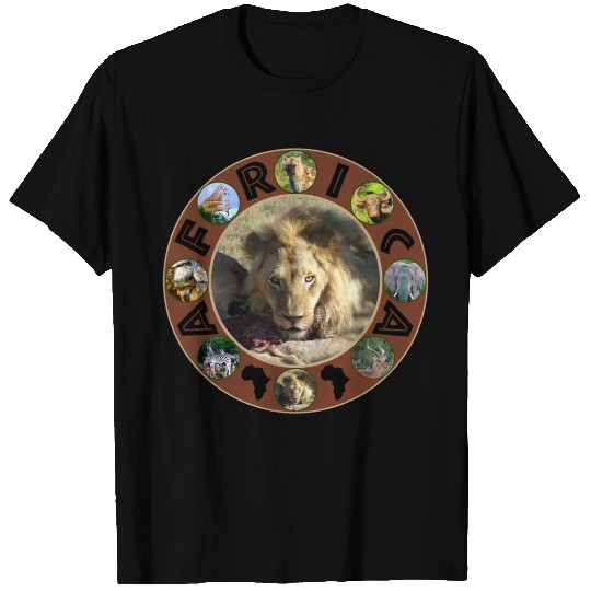 lion stare africa circle T Shirts