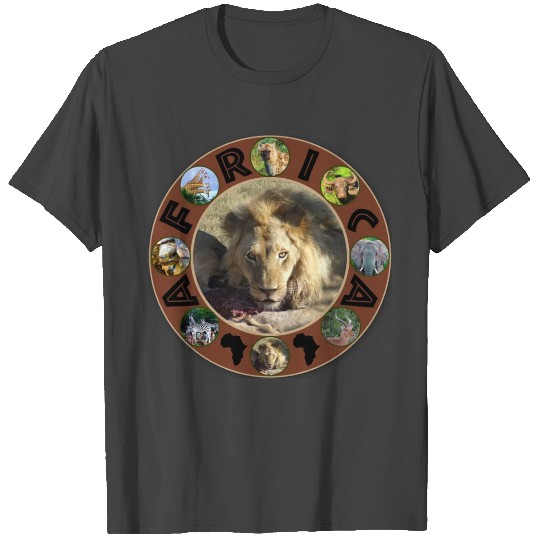 lion stare africa circle T Shirts