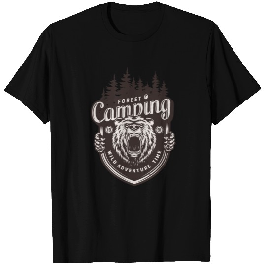 FOREST CAMPING WILD ADVENTURE TIME T Shirts