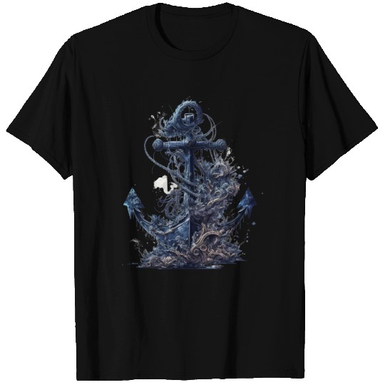 navy sailing anchor T Shirts