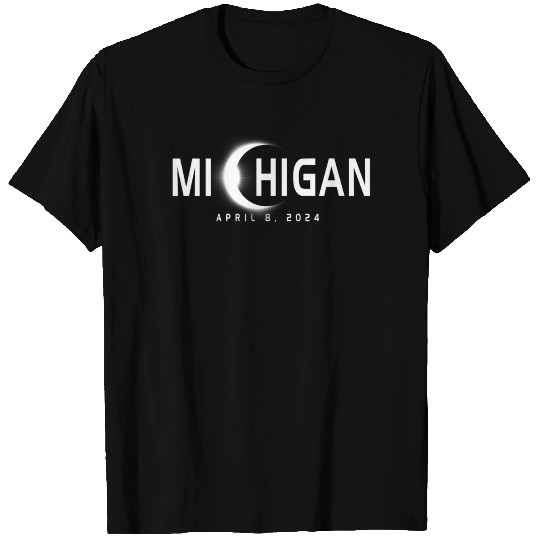 Michigan Eclipse Souvenir April 8th 2024 T Shirts