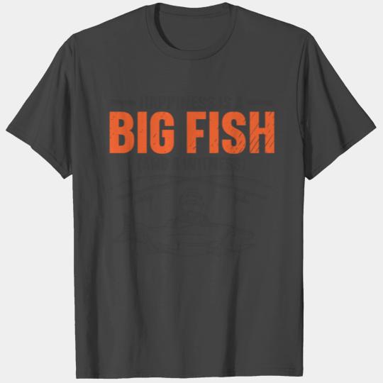 Happiness Is A Big Fish Trout Fishing Fisherman T Shirts